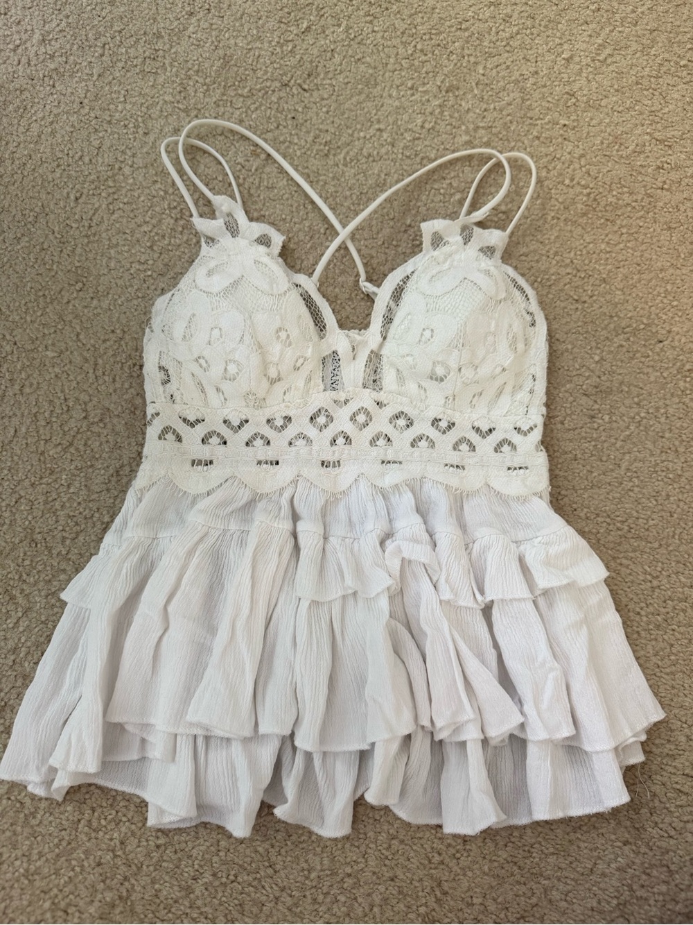 White Lace Tank Top